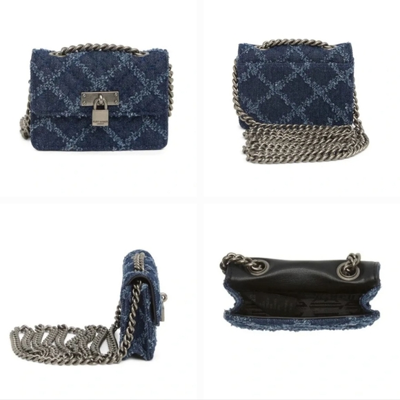 NEW Kurt Geiger Denim Micro size Crossbody Adjustable Chain Bag - Picture 4 of 8